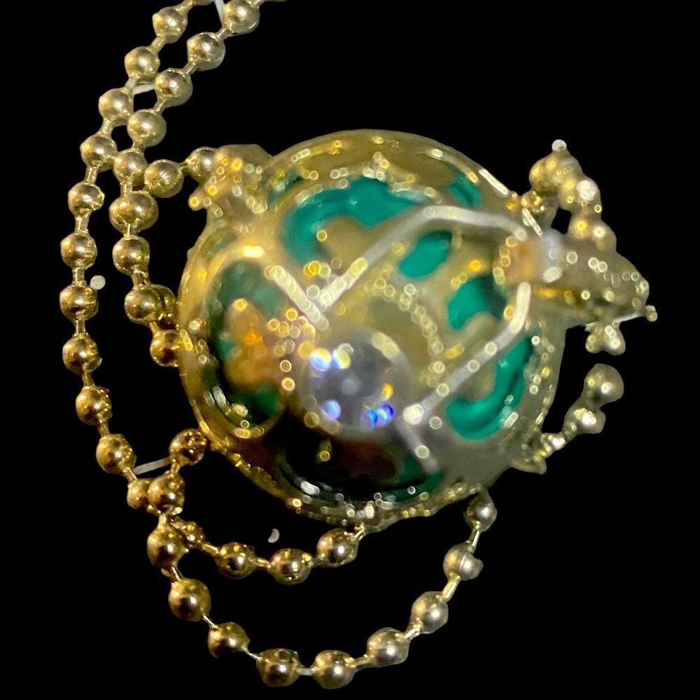 Necklace Harmony Cage Ball Turquoise Chime